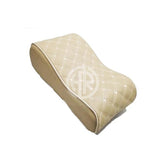 Universal Car Arm Rest Cushion Beige Premium Memory Foam Comfort Extender